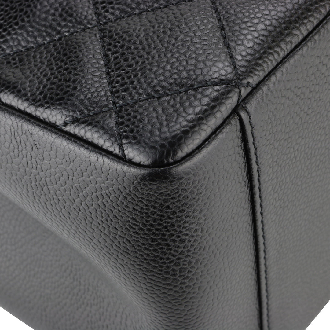 Top Quality Chanel Grand Shopping Tote [GST] Black Caviar Silver Hardware 2013