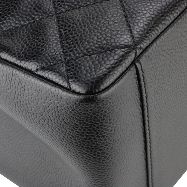 Top Quality Chanel Grand Shopping Tote [GST] Black Caviar Silver Hardware 2013