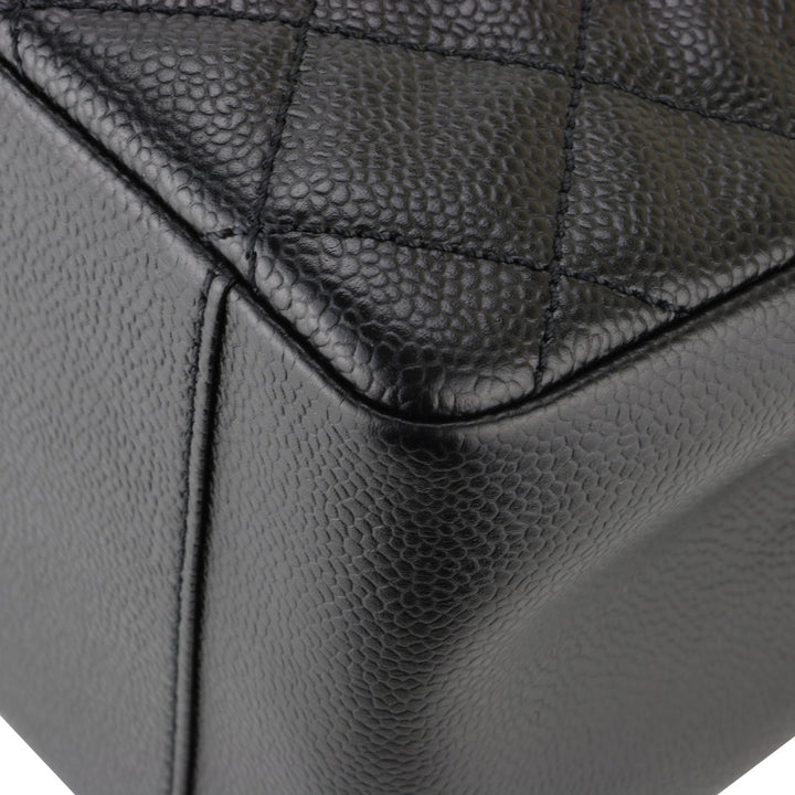 Top Quality Chanel Grand Shopping Tote [GST] Black Caviar Silver Hardware 2013