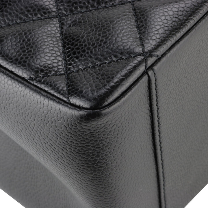 Top Quality Chanel Grand Shopping Tote [GST] Black Caviar Silver Hardware 2013