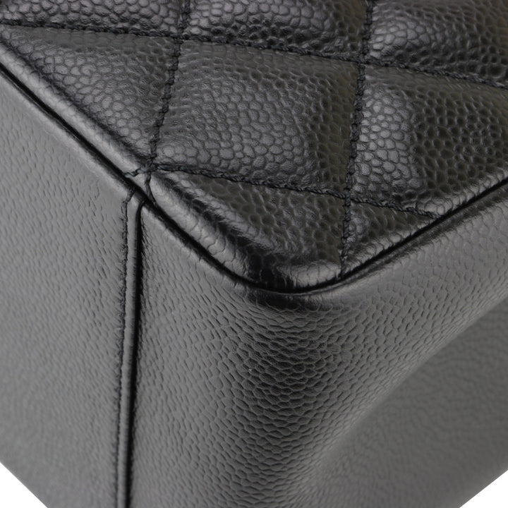 Top Quality Chanel Grand Shopping Tote [GST] Black Caviar Silver Hardware 2013