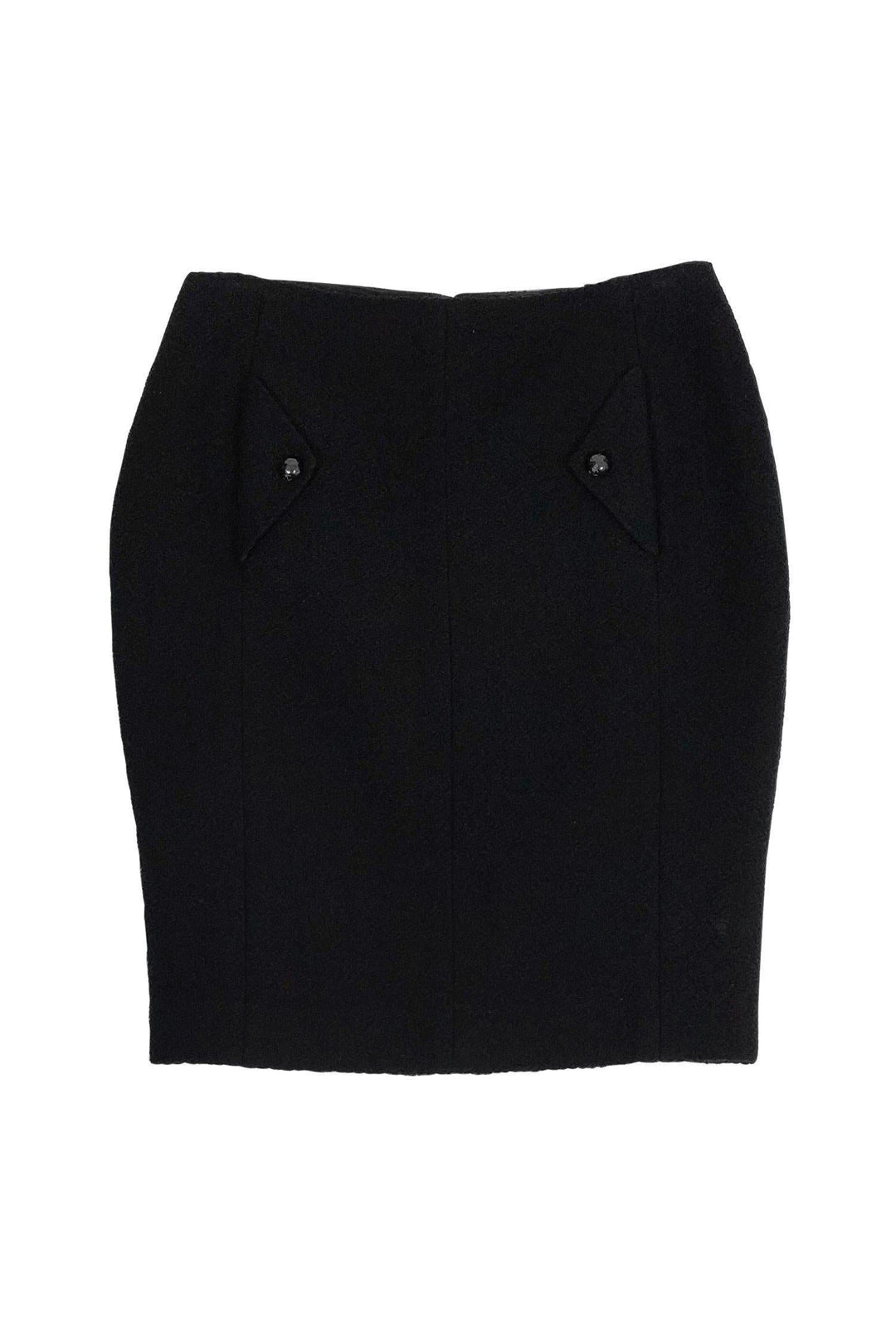 Top Quality Chanel - Black Pencil Skirt Sz 10