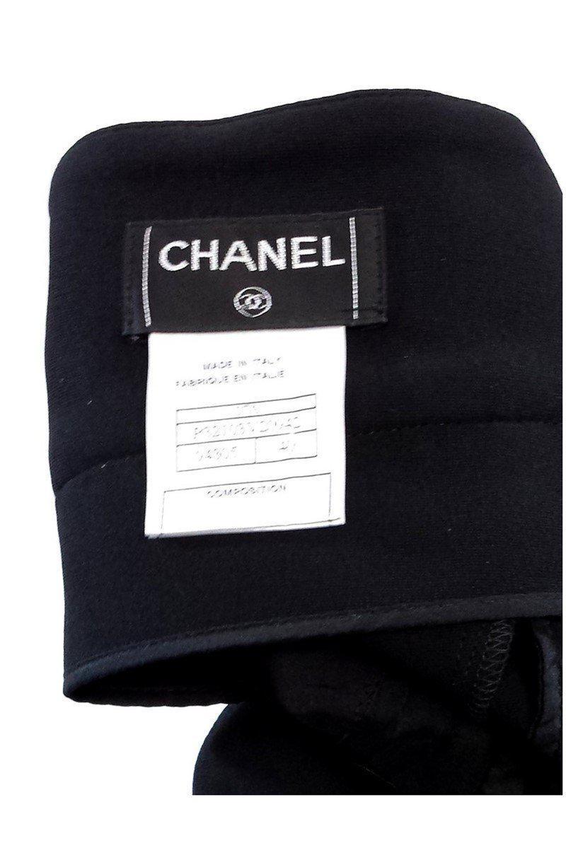 Top Quality Chanel - Black Silk A-Line Skirt Sz 4