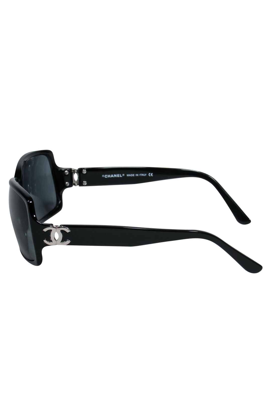 Top Quality Chanel - Black Square Sunglasses w/ Logo