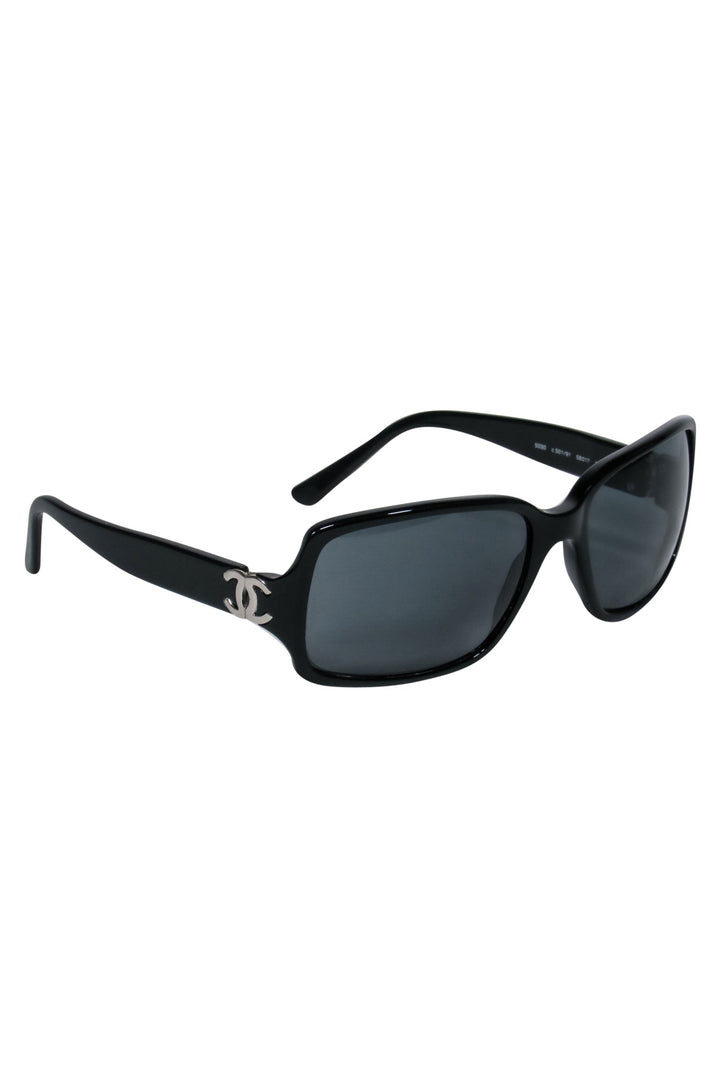Top Quality Chanel - Black Square Sunglasses w/ Logo