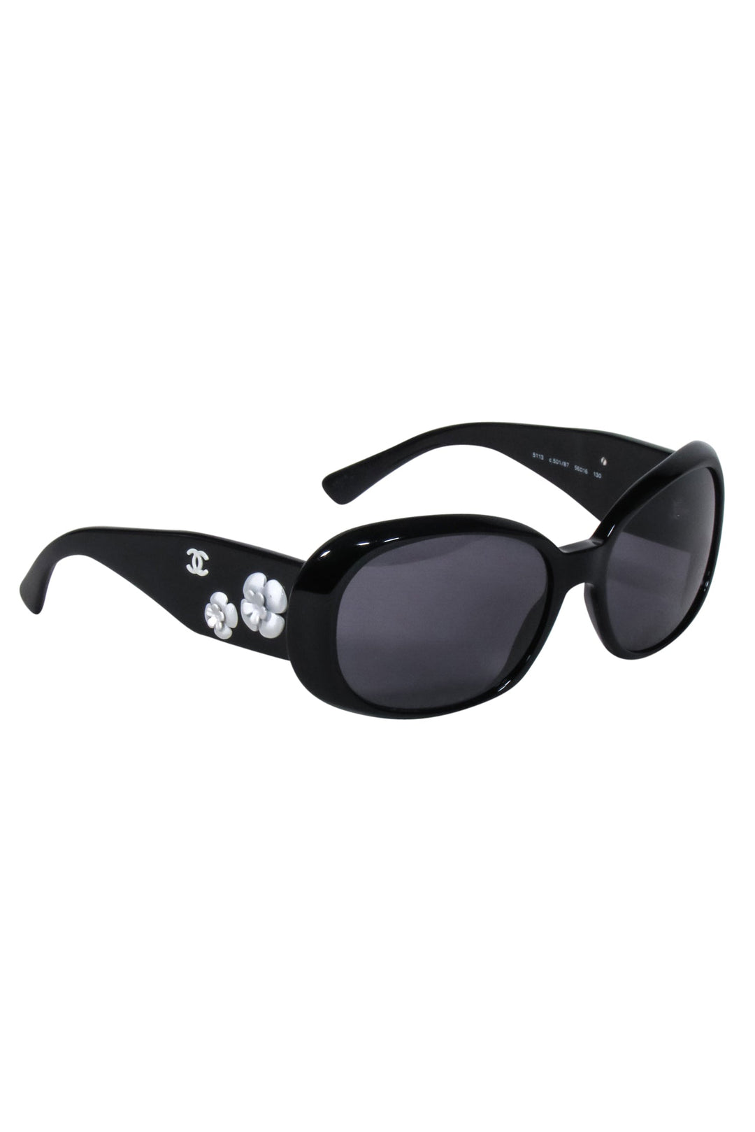 Top Quality Chanel - Black Sunglasses w/ 3D Flower Side Detail