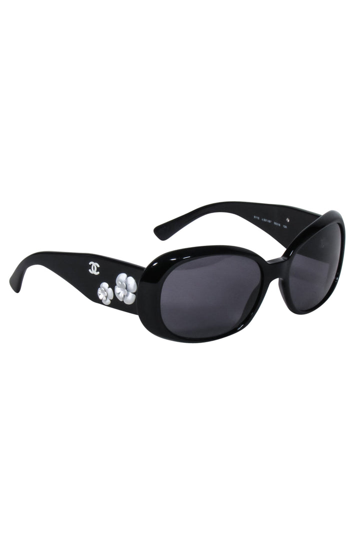 Top Quality Chanel - Black Sunglasses w/ 3D Flower Side Detail