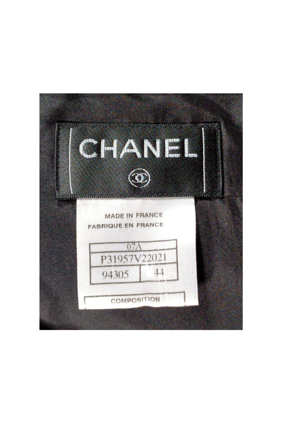 Top Quality Chanel - Black Wool Pencil Skirt Sz 12