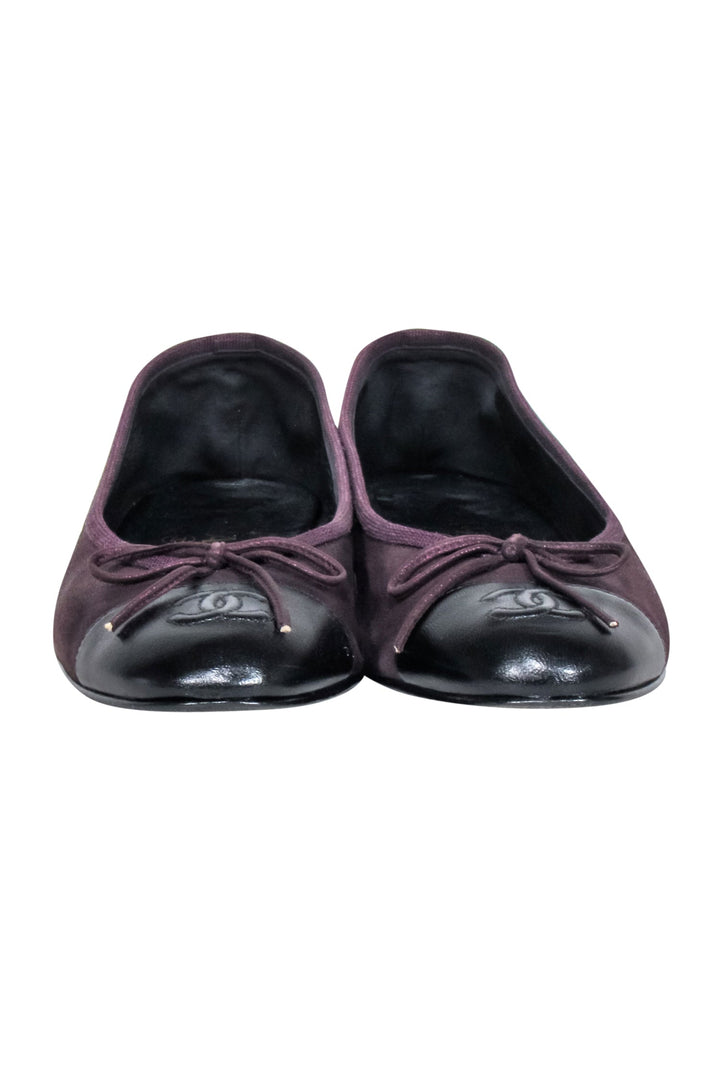 Top Quality Chanel - Burgundy Ballet Flats Sz 7.5