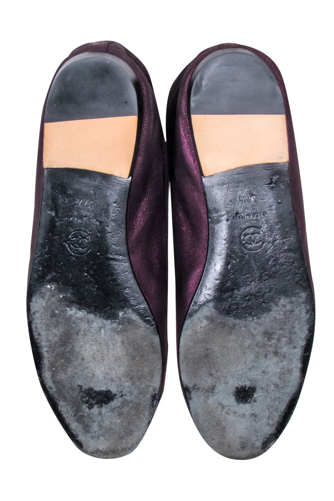 Top Quality Chanel - Burgundy Ballet Flats Sz 7.5
