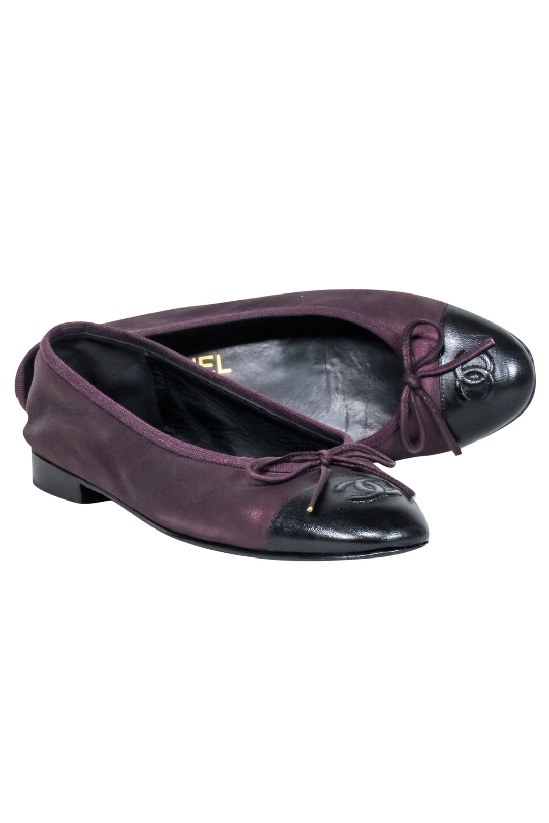 Top Quality Chanel - Burgundy Ballet Flats Sz 7.5
