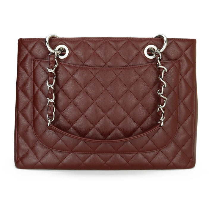 Top Quality Chanel Grand Shopping Tote [GST] Burgundy Caviar Silver Hardware 2014