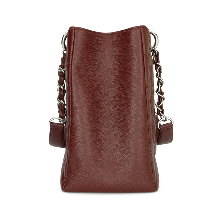 Top Quality Chanel Grand Shopping Tote [GST] Burgundy Caviar Silver Hardware 2014