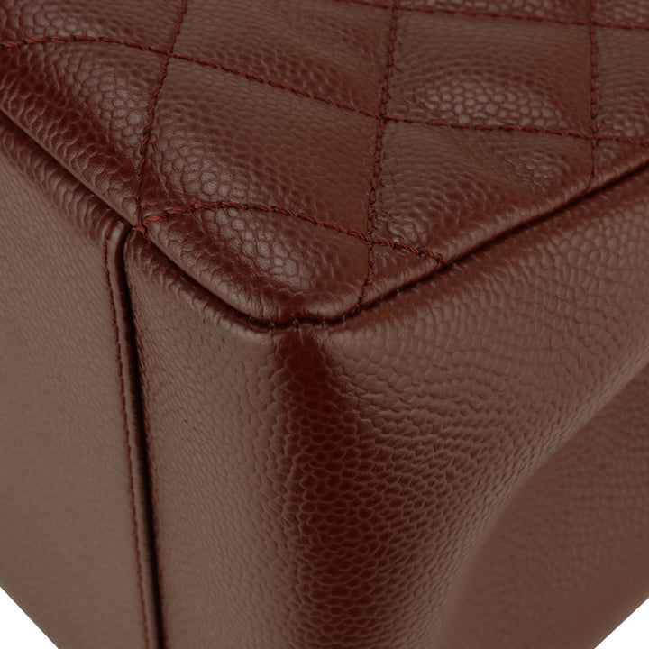 Top Quality Chanel Grand Shopping Tote [GST] Burgundy Caviar Silver Hardware 2014