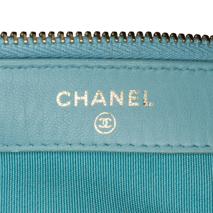 Top Quality Chanel CC Lambskin Double Zip Wallet on Chain (SHG-UJP8RM)