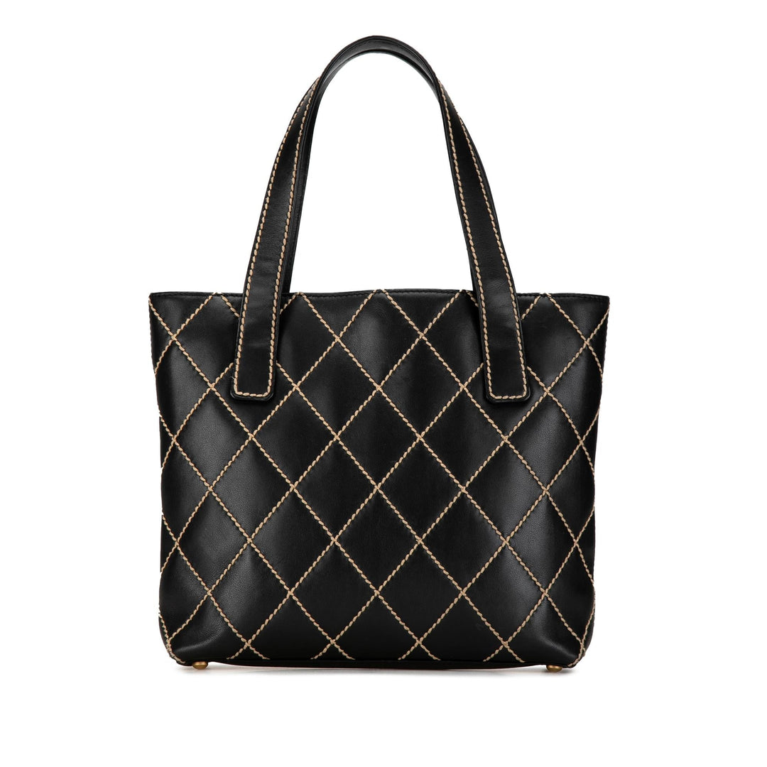 Top Quality Chanel CC Lambskin Wild Stitch Handbag (SHG-aqtoNm)
