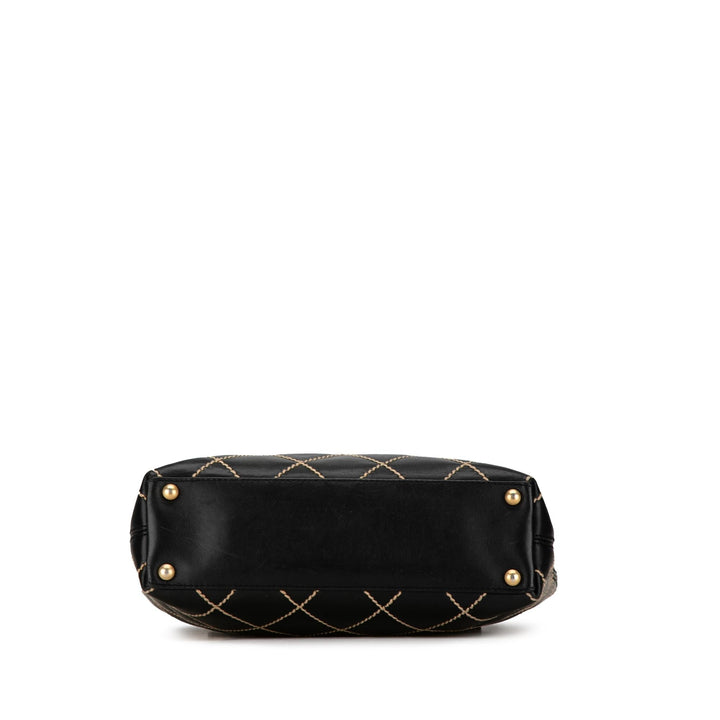 Top Quality Chanel CC Lambskin Wild Stitch Handbag (SHG-aqtoNm)