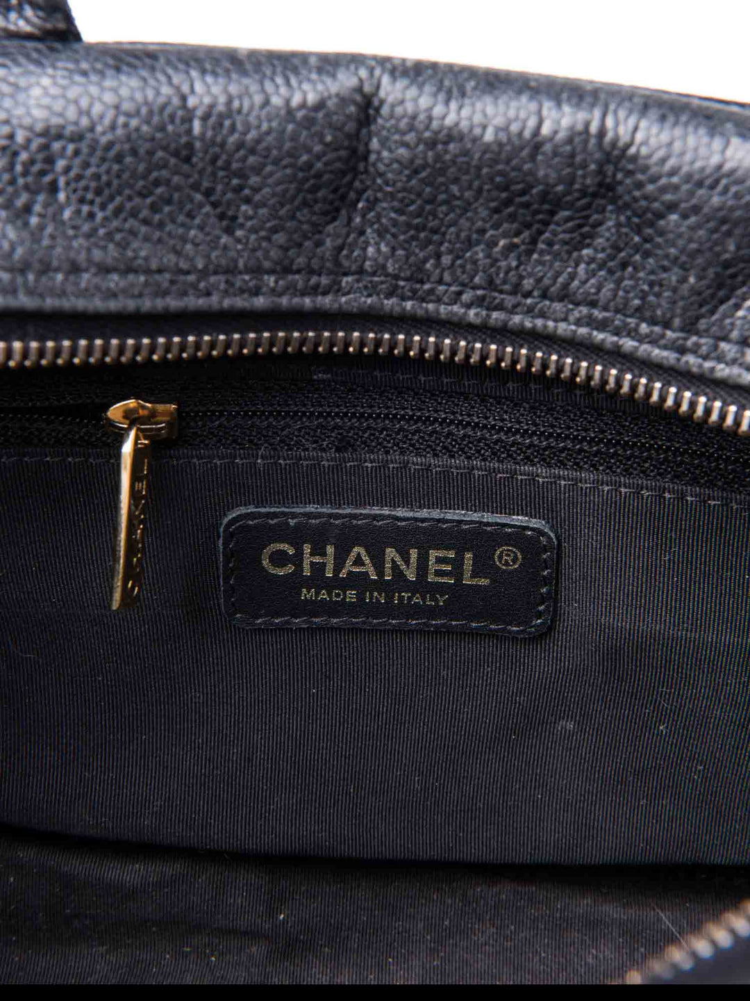 Top Quality Chanel CC Logo Caviar Leather Mini Boston Bag Black