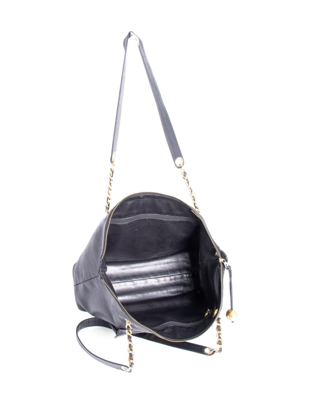 Top Quality Chanel CC Logo Caviar Leather Shopper Bag Black