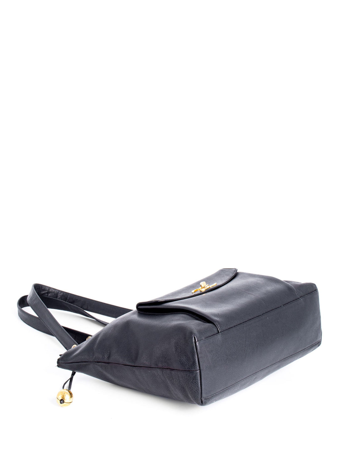 Top Quality Chanel CC Logo Caviar Leather Shopper Bag Black