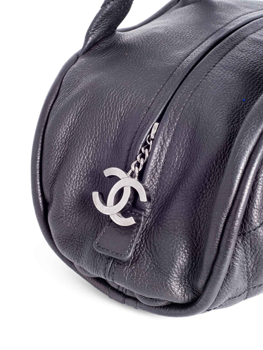 Top Quality Chanel CC Logo Quilted Caviar Leather Bag Black