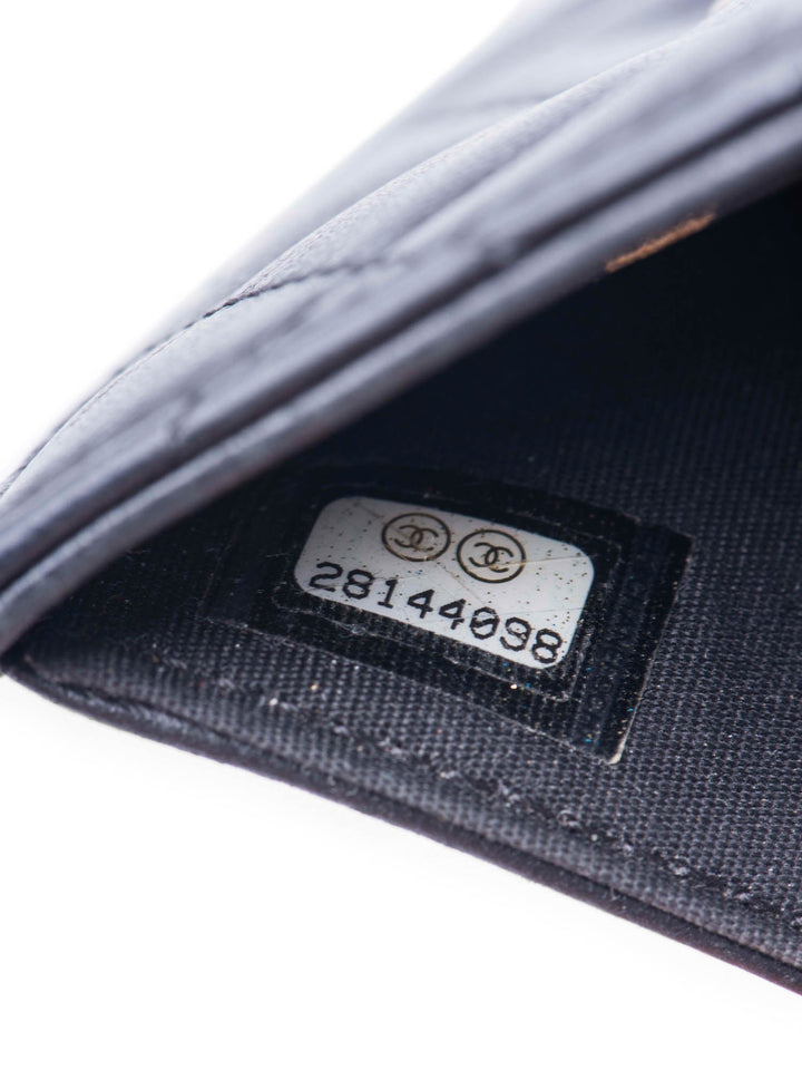 Top Quality Chanel CC Logo Quilted Compact Wallet Black