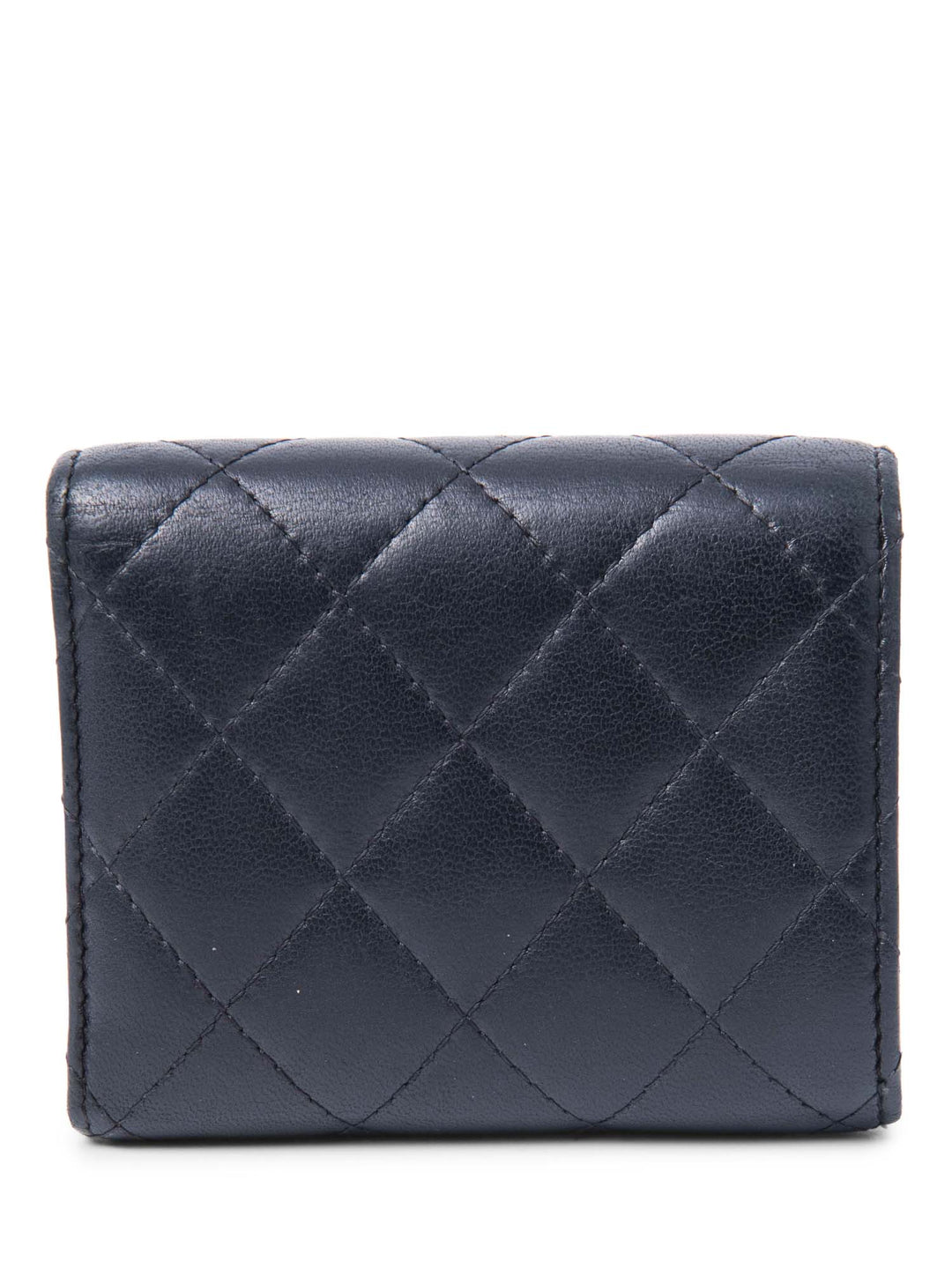 Top Quality Chanel CC Logo Quilted Compact Wallet Black