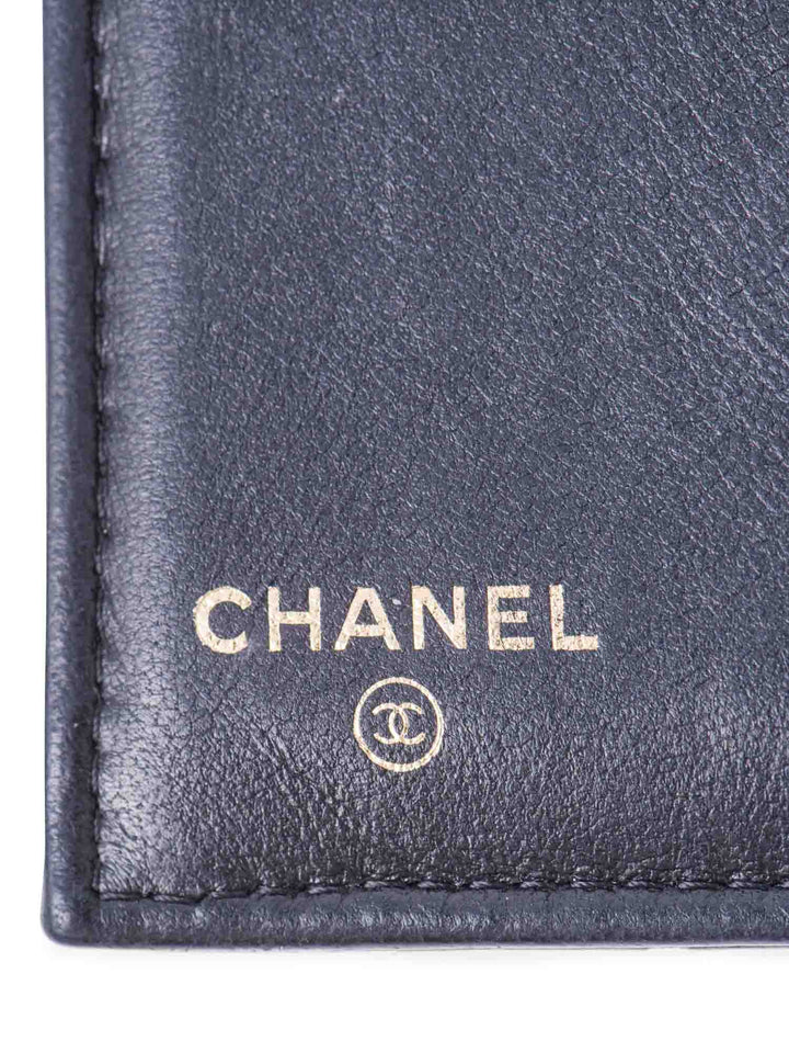 Top Quality Chanel CC Logo Quilted Compact Wallet Black