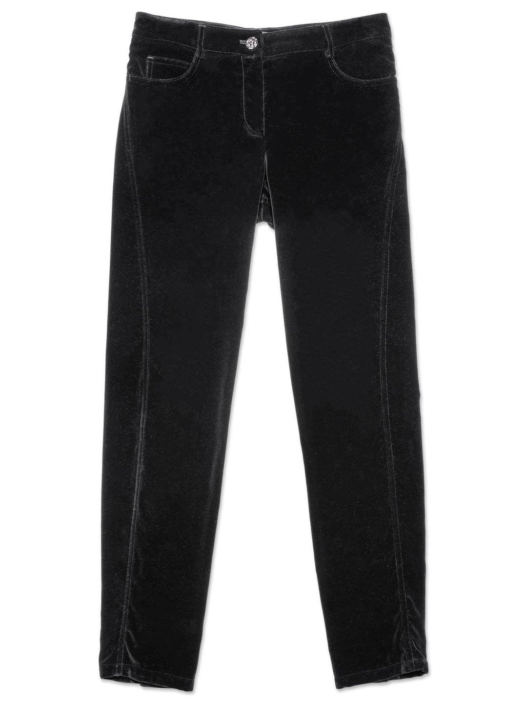 Top Quality Chanel CC Logo Velvet Pants Black