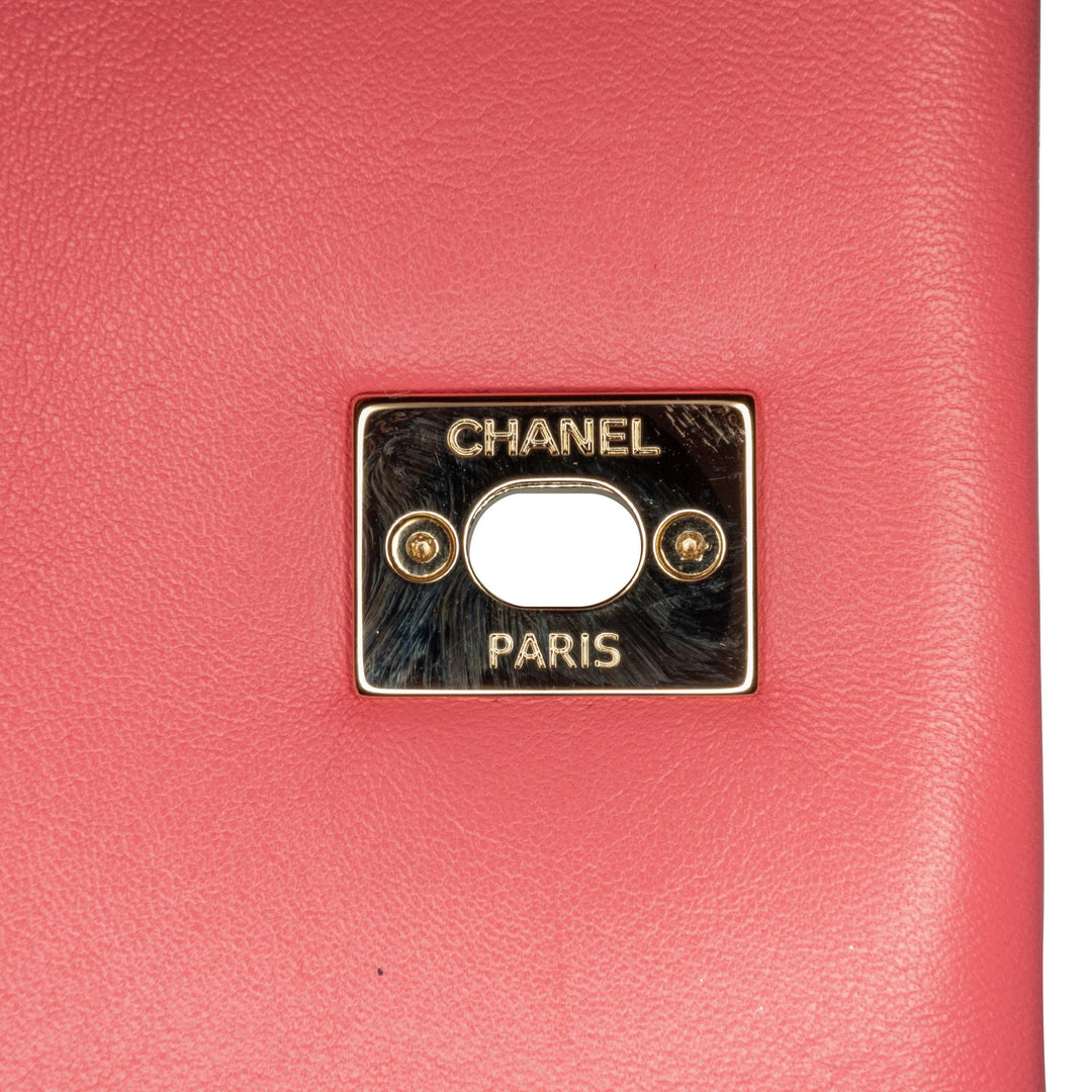 Top Quality Chanel CC Quilted Lambskin Logo Chain Flap (SHG-Q5syAA)