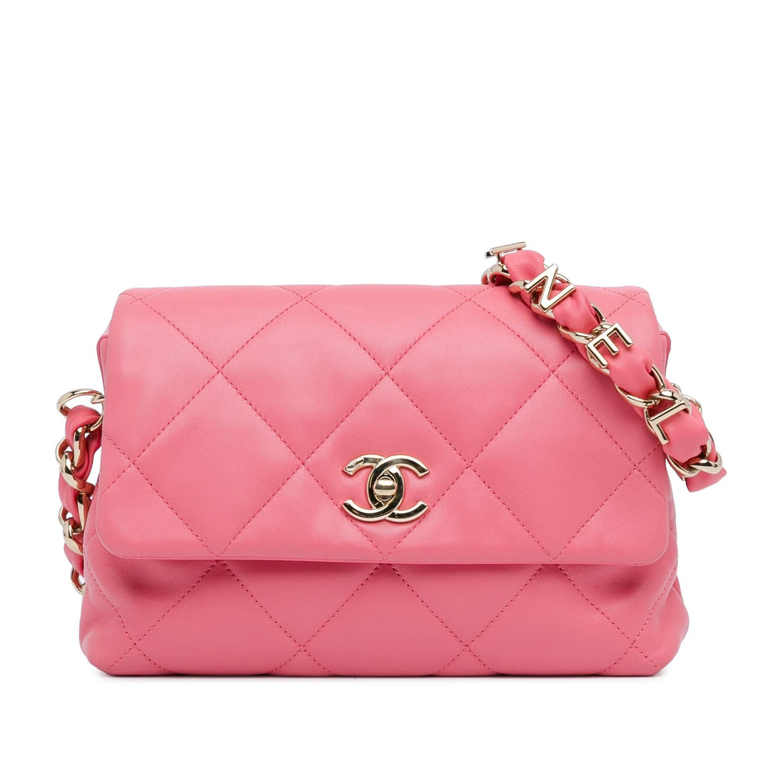 Top Quality Chanel CC Quilted Lambskin Logo Chain Flap (SHG-Q5syAA)