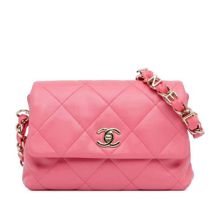 Top Quality Chanel CC Quilted Lambskin Logo Chain Flap (SHG-Q5syAA)
