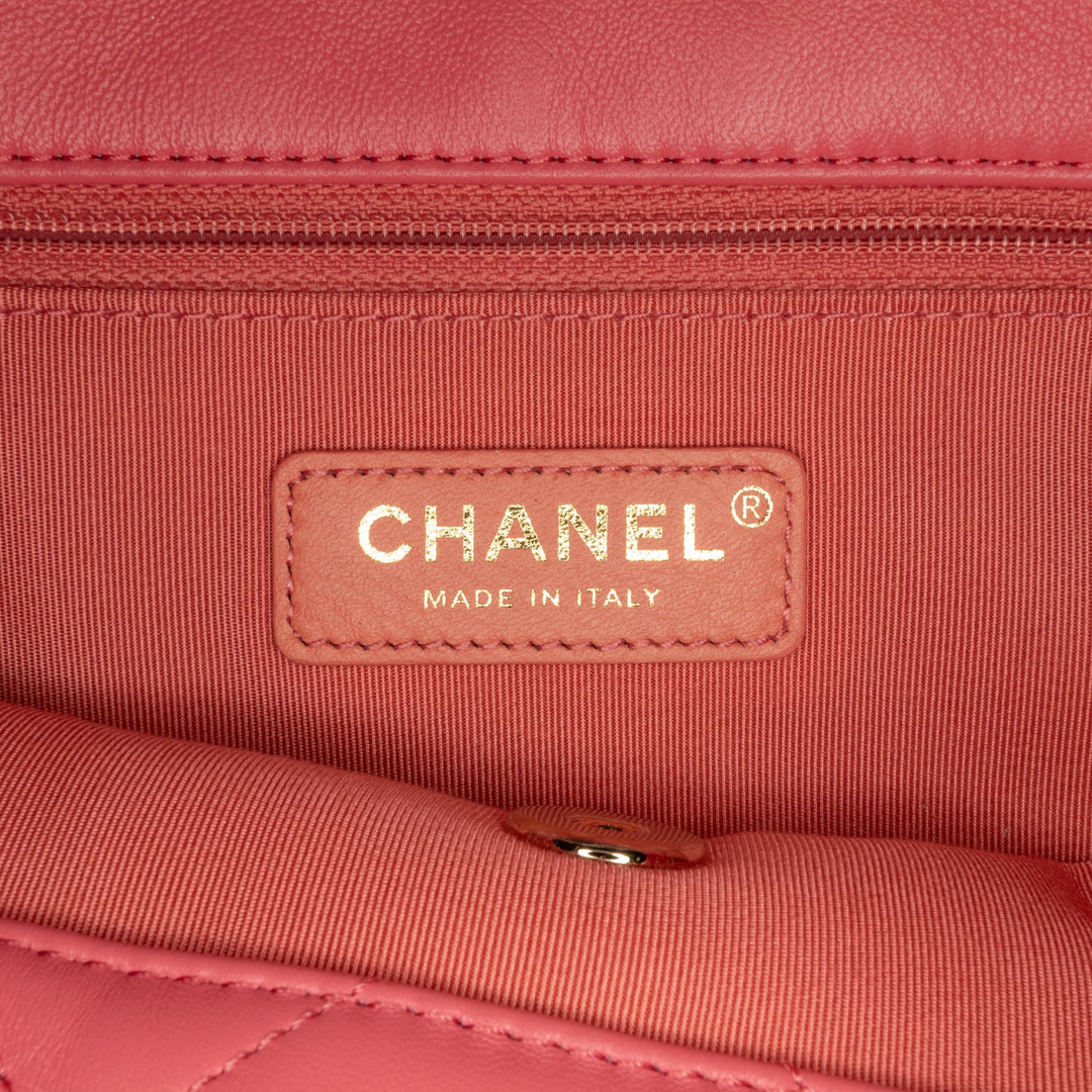 Top Quality Chanel CC Quilted Lambskin Logo Chain Flap (SHG-Q5syAA)
