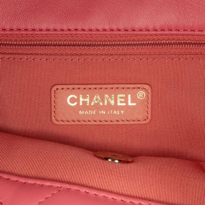 Top Quality Chanel CC Quilted Lambskin Logo Chain Flap (SHG-Q5syAA)