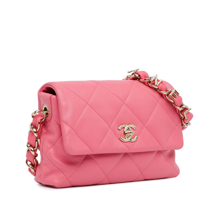 Top Quality Chanel CC Quilted Lambskin Logo Chain Flap (SHG-Q5syAA)