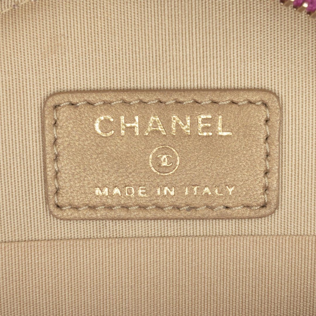 Top Quality Chanel CC Quilted Lambskin Pearl Crush Round Clutch with Chain (SHG-oOV0JN)