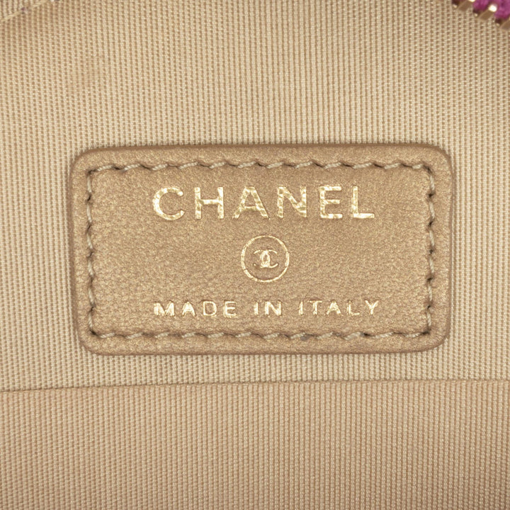 Top Quality Chanel CC Quilted Lambskin Pearl Crush Round Clutch with Chain (SHG-oOV0JN)