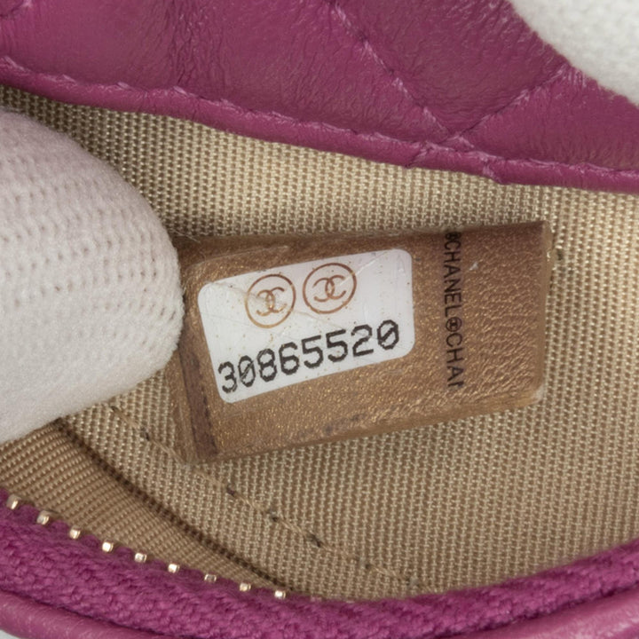 Top Quality Chanel CC Quilted Lambskin Pearl Crush Round Clutch with Chain (SHG-oOV0JN)