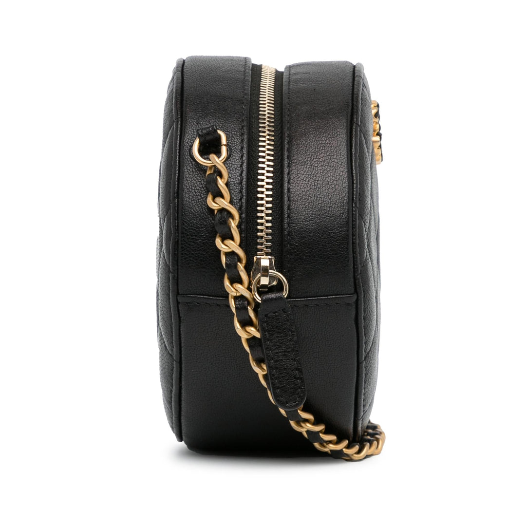 Top Quality Chanel CC Quilted Lambskin Round Crossbody (SHG-33ZDhg)