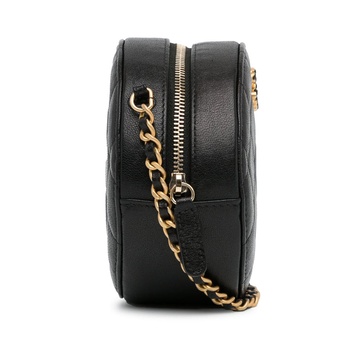 Top Quality Chanel CC Quilted Lambskin Round Crossbody (SHG-33ZDhg)