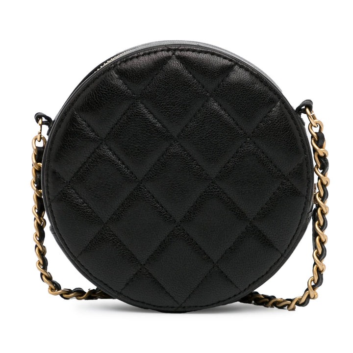 Top Quality Chanel CC Quilted Lambskin Round Crossbody (SHG-33ZDhg)