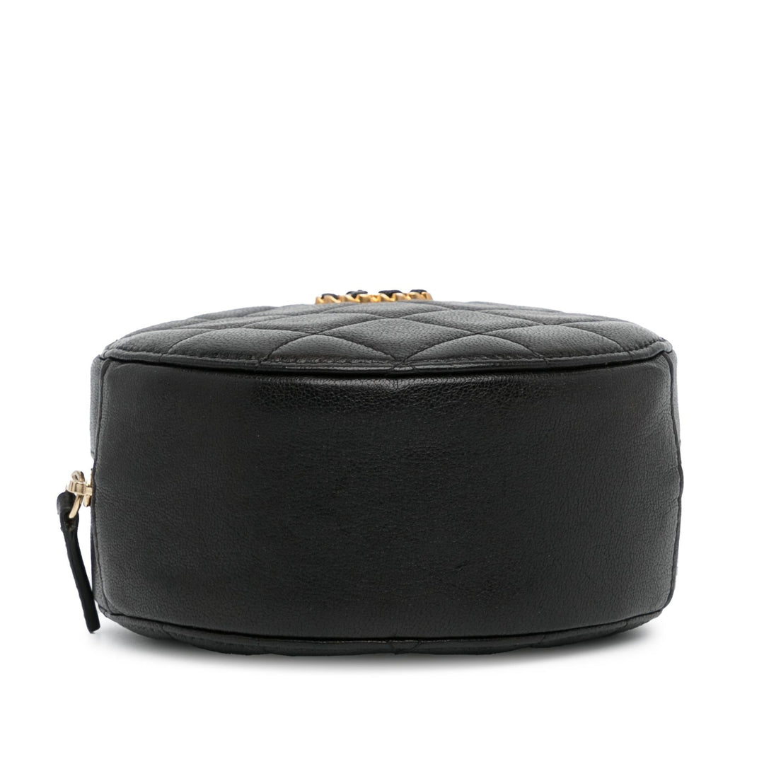 Top Quality Chanel CC Quilted Lambskin Round Crossbody (SHG-33ZDhg)