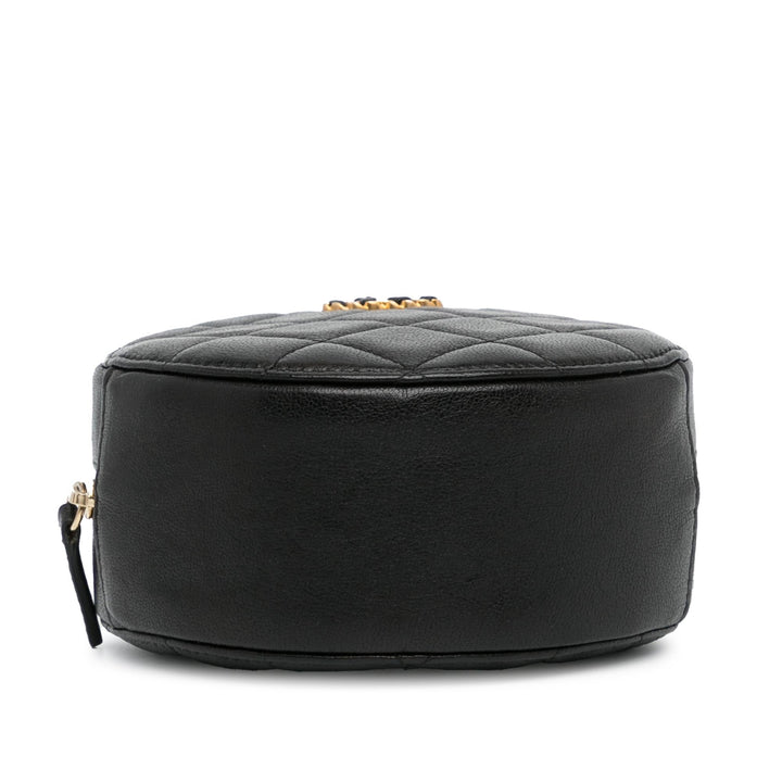 Top Quality Chanel CC Quilted Lambskin Round Crossbody (SHG-33ZDhg)