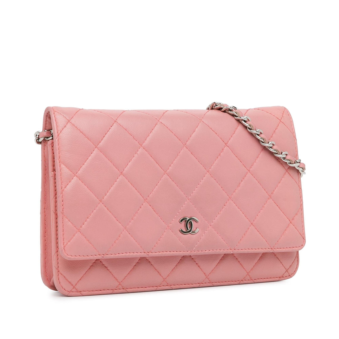 Top Quality Chanel CC Quilted Lambskin Wallet On Chain (SHG-eULIFC)