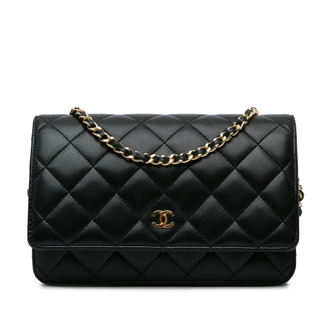 Top Quality Chanel CC Quilted Lambskin Wallet On Chain (SHG-xqMmVF)