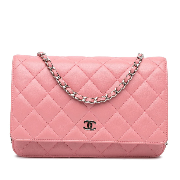 Top Quality Chanel CC Quilted Lambskin Wallet On Chain (SHG-QKPR3a)