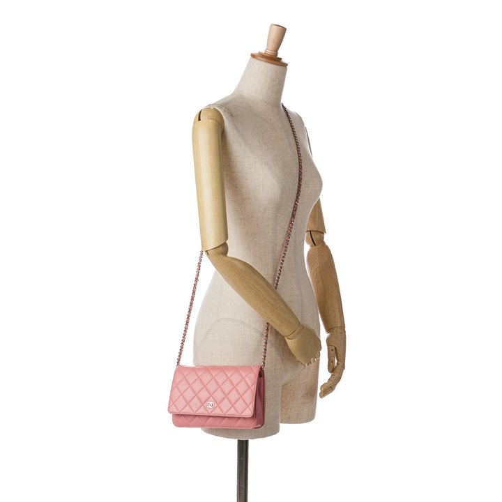 Top Quality Chanel CC Quilted Lambskin Wallet On Chain (SHG-QKPR3a)