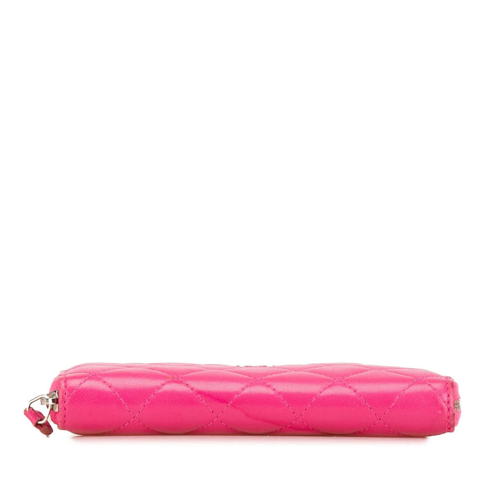 Top Quality Chanel CC Quilted Lambskin Zip Around Wallet (SHG-TJpHnQ)
