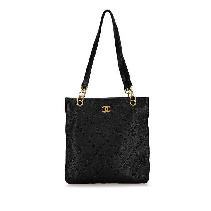 Top Quality Chanel Calfskin CC Wild Sitch Chain Tote (SHG-3bUSXo)