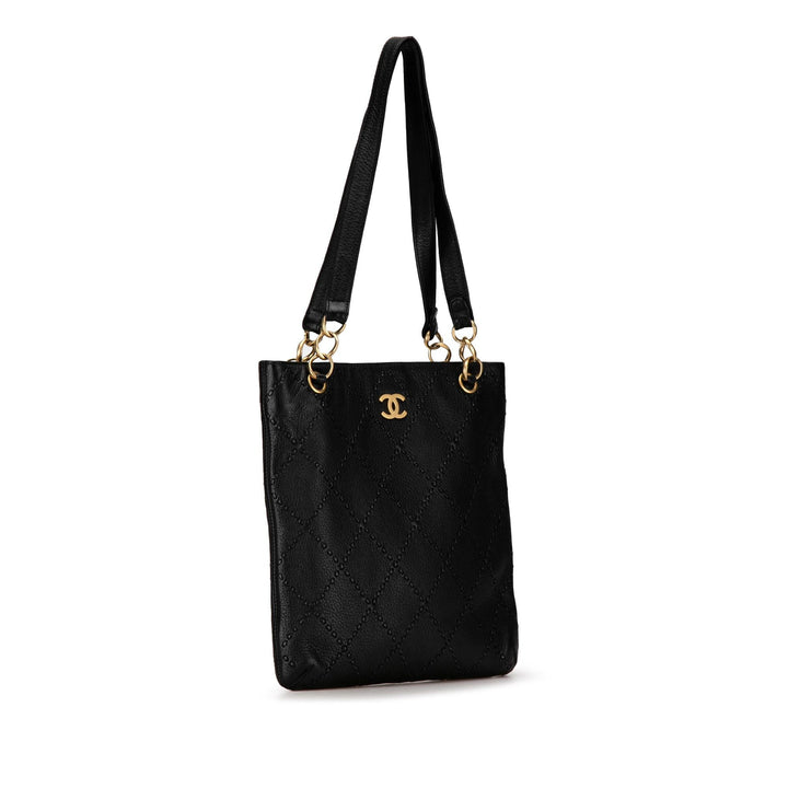 Top Quality Chanel Calfskin CC Wild Sitch Chain Tote (SHG-3bUSXo)